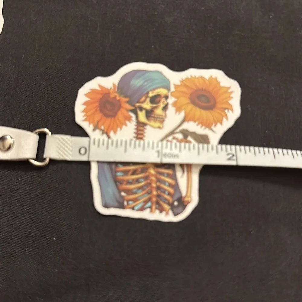 Floral skull stickers/decals.